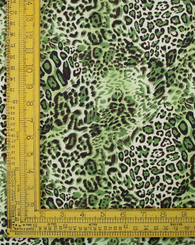 Green Animal Design Polyester Scuba Fabric