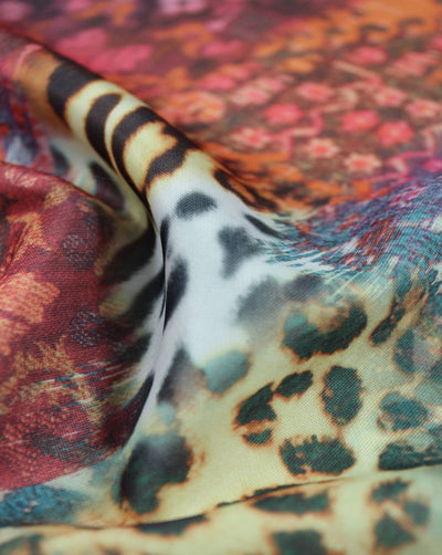 Multicolor Animal Design Polyester Scuba Fabric