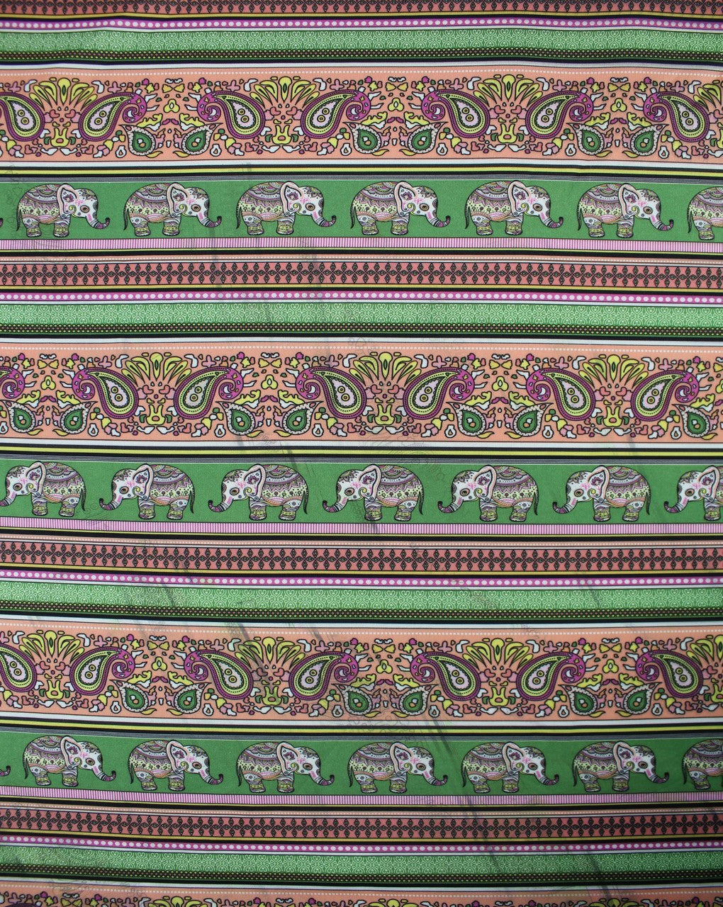 Multicolor Jaipuri Print Polyester Scuba Fabric