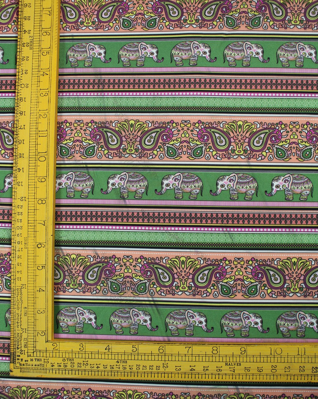 Multicolor Jaipuri Print Polyester Scuba Fabric