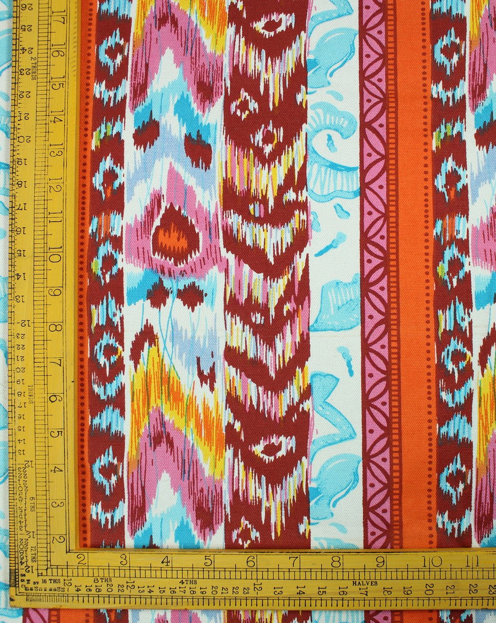 Multicolor Abstract Design 7 Cotton Canvas Fabric