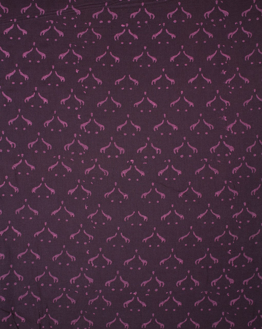 Purple Abstract Design Cotton Voil Fabric