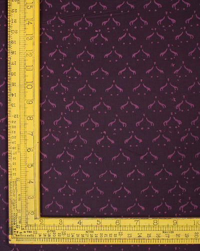 Purple Abstract Design Cotton Voil Fabric