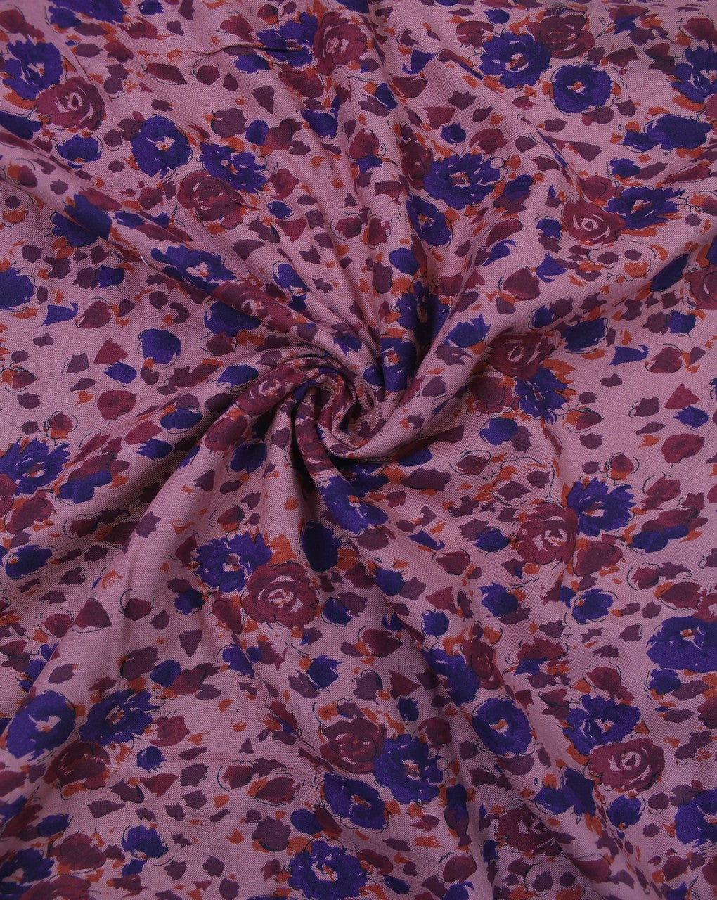 Light Brown And Multicolor Floral Print Rayon Fabric