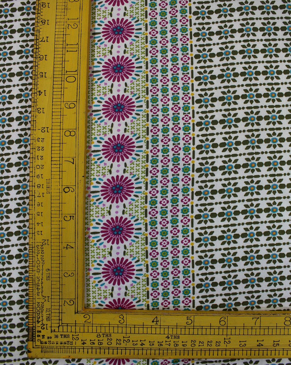 Cream And Multicolor Floral Design 1 Rayon Fabric