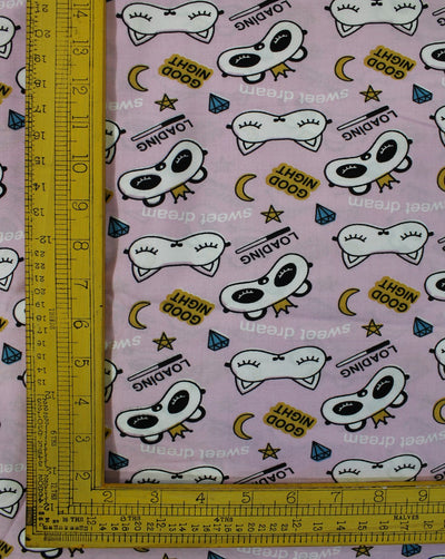 Baby Pink And Multicolor Rayon Fabric Media