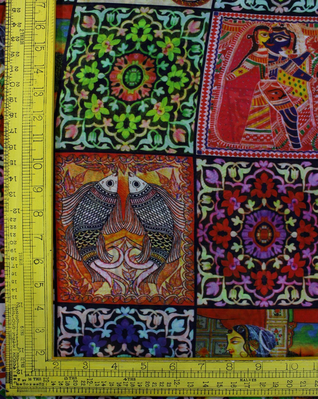 Multicolor Women Design Polyester Georgette Digital Printed Fabric