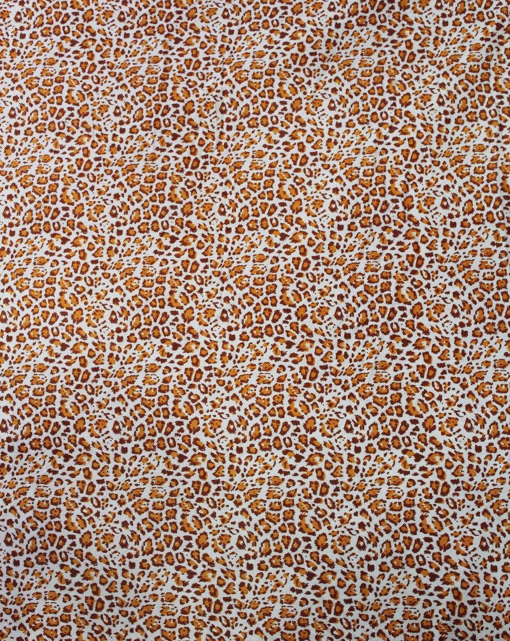 White And Orange Zebra Print Cotton Fabric