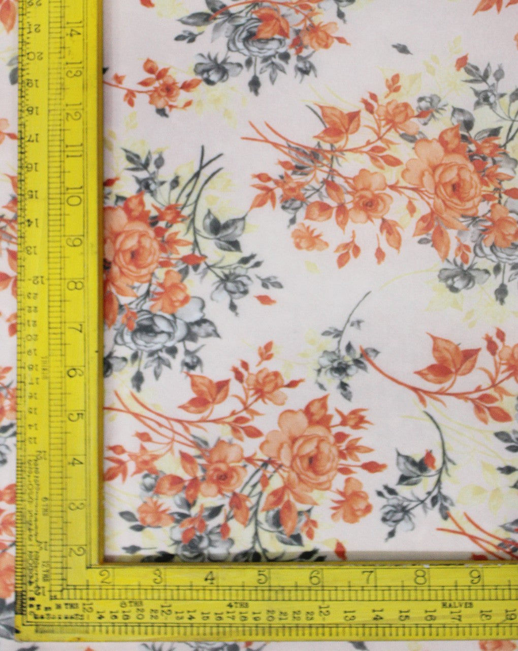 Light Pink And Multicolor Floral Design Polyester Organza Fabric