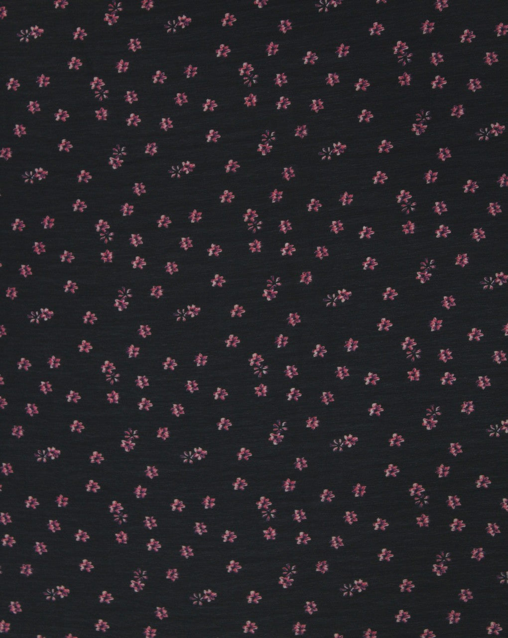 Black And Light Pink Floral Print Polyester Chiffon Fabric