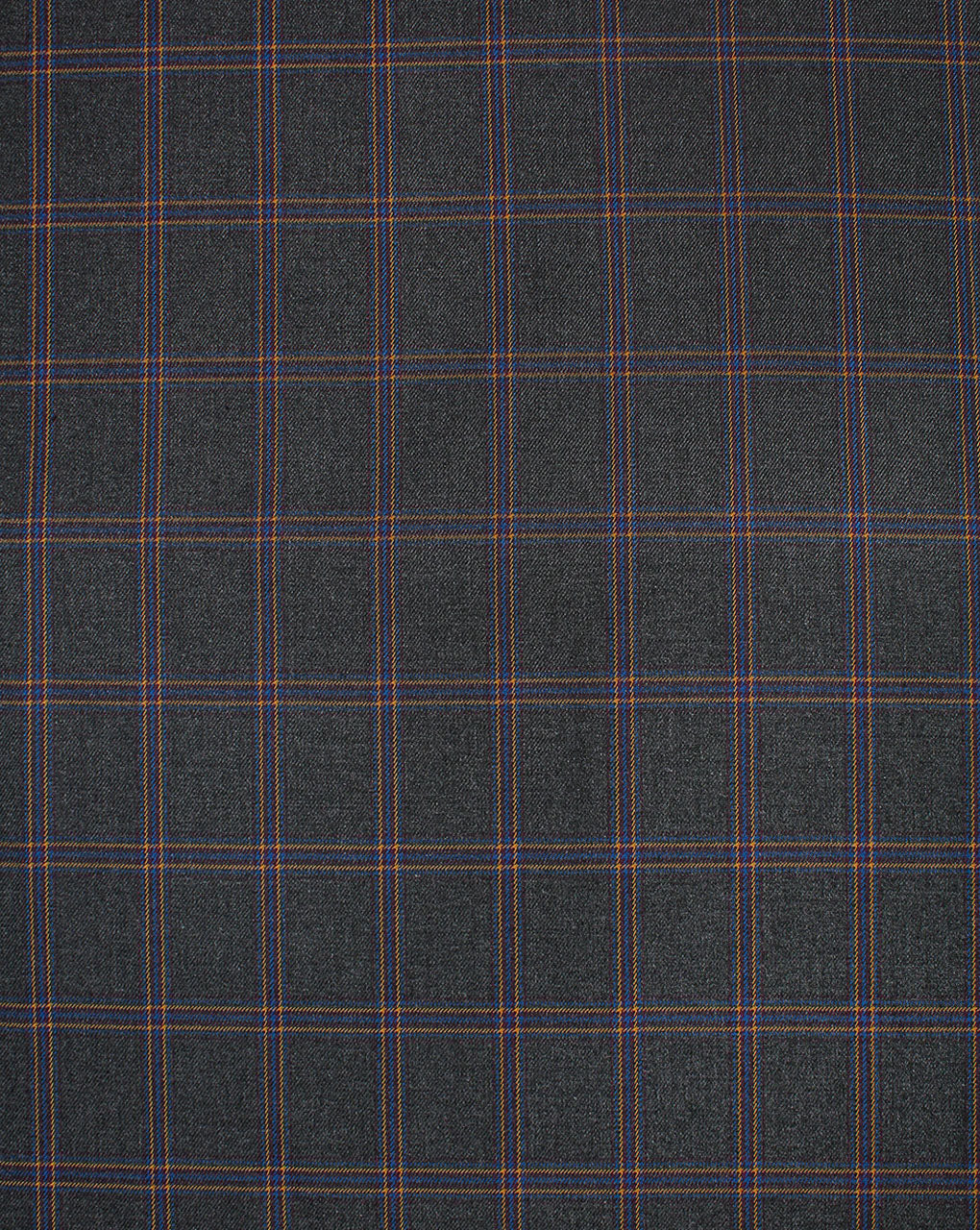 Black And Multicolor Checks Woolen Suiting Fabric