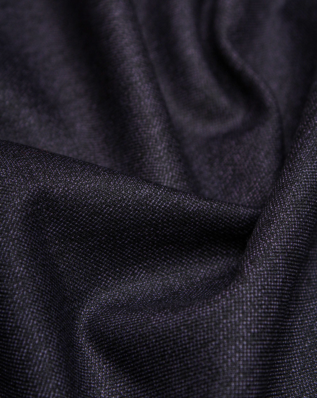 Black Plain Design 3 Woolen Suiting Fabric