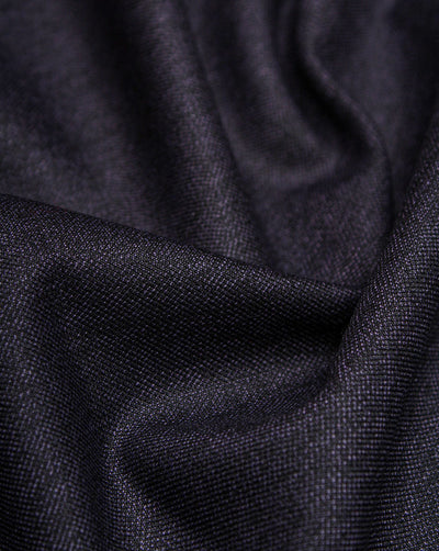 Black Plain Design 3 Woolen Suiting Fabric