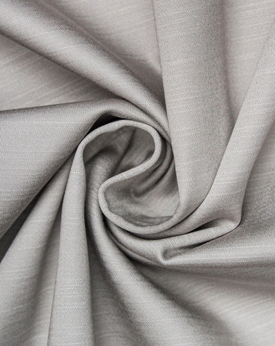 Silver Plain Cotton Suiting Fabric