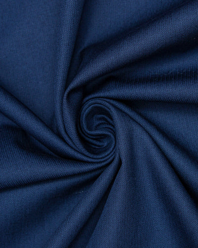 Dark Blue Plain Cotton Suiting Fabric