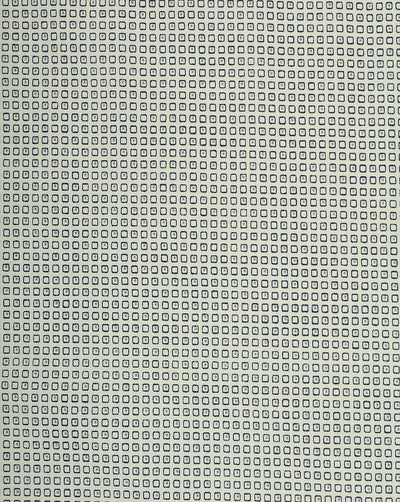 Cream And Black Blocks Design Cotton Print Fabric