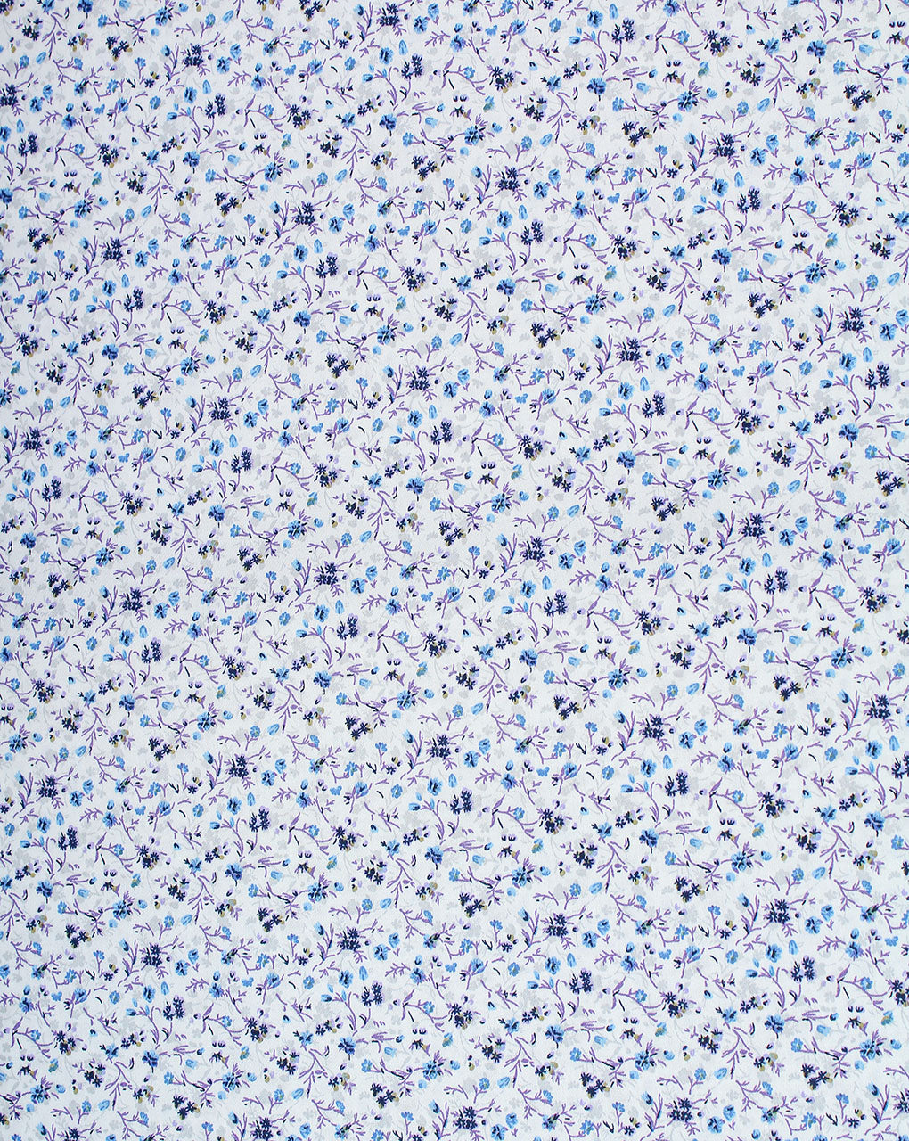 White And Multicolor Floral Design Cotton Print Fabric