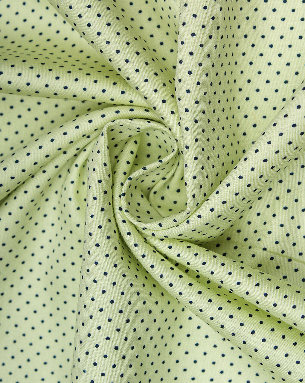 Yellow And Black Polka Dot Design Cotton Print Fabric