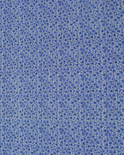 White  And Blue Floral Design Cotton Print Fabric