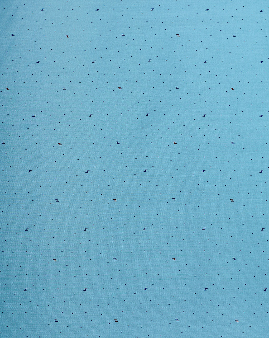 Sky Blue And Dark Blue Dots Design Cotton Print Fabric