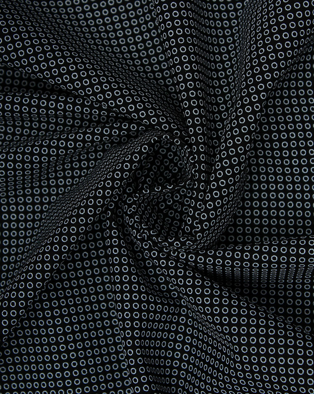 Black And White Circle Design Cotton Print Fabric
