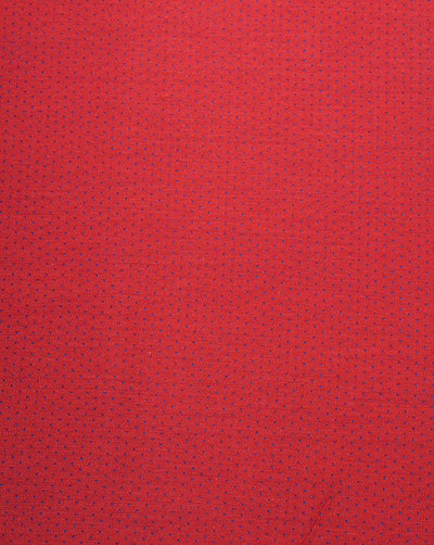 Red And Blue Polka Dot Design Cotton Print Fabric