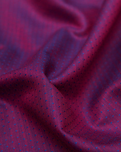 Purple  And Blue Polka Dot Design Cotton Print Fabric