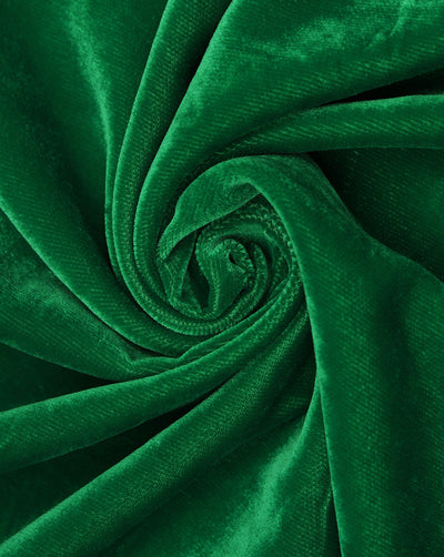 Plain Light Green Polyester Velvet Fabric