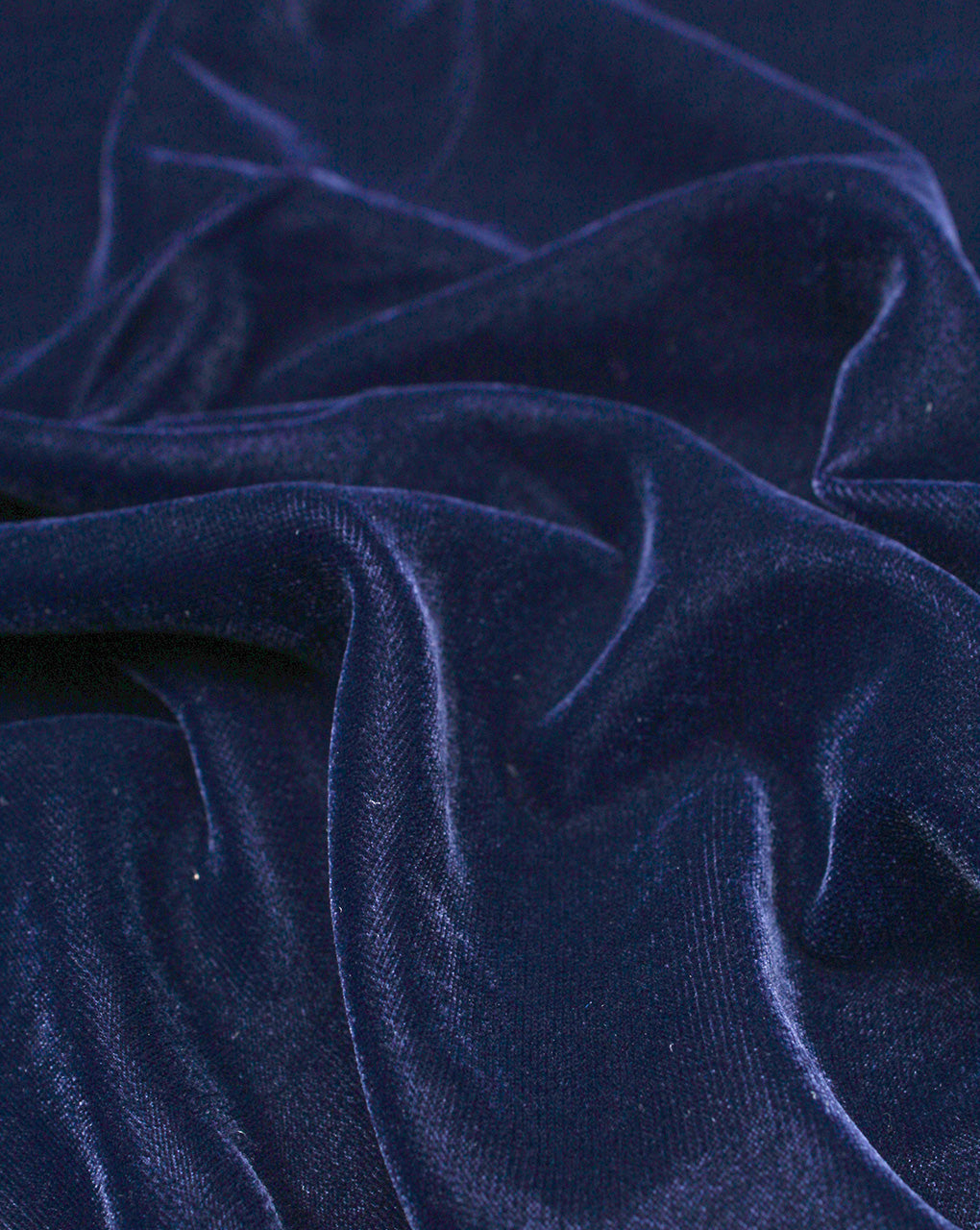 Plain Navy Blue Polyester Velvet Fabric