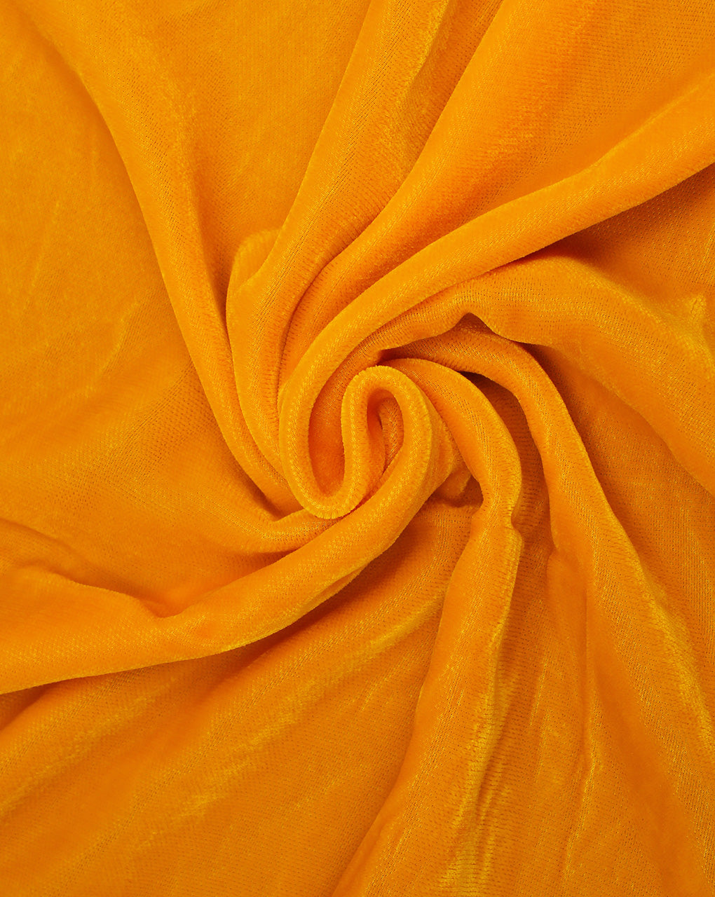 Plain Yellow Polyester Velvet Fabric