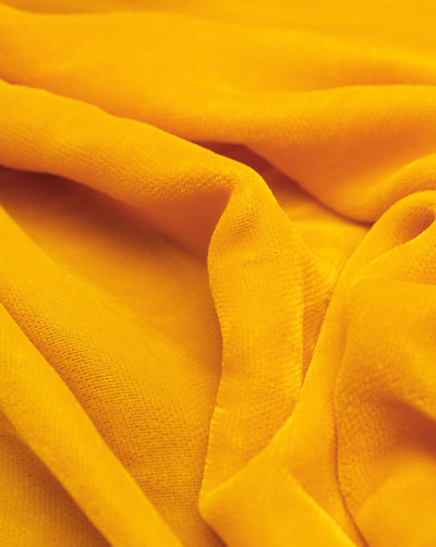 Plain Yellow Polyester Velvet Fabric