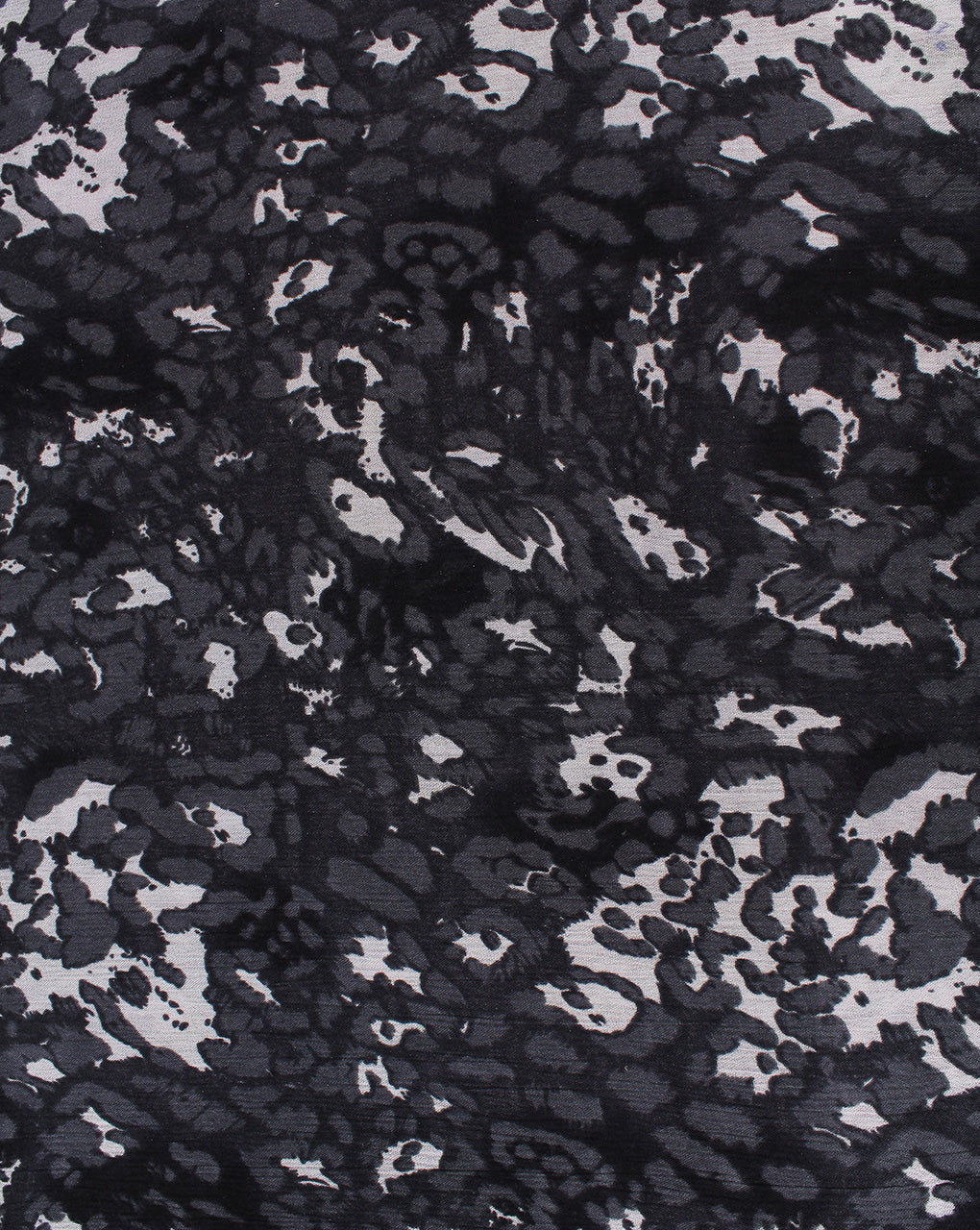 Black  And White Animal Design Rayon Crepe Fabric