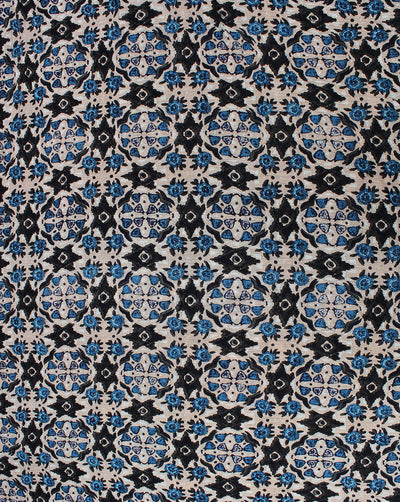 Light Pink  And Multicolor Floral Design Rayon Crepe Fabric