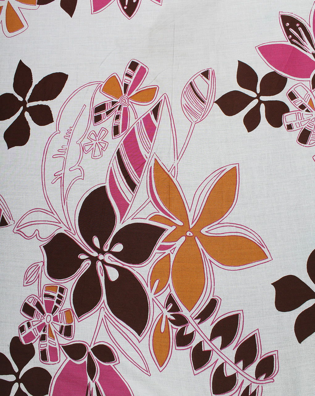 Multicolor And Floral Design Cotton Cambric Fabric