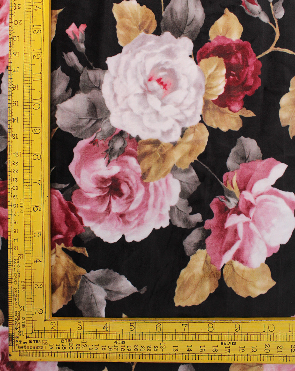 Multicolor Floral Print Velvet Fabric