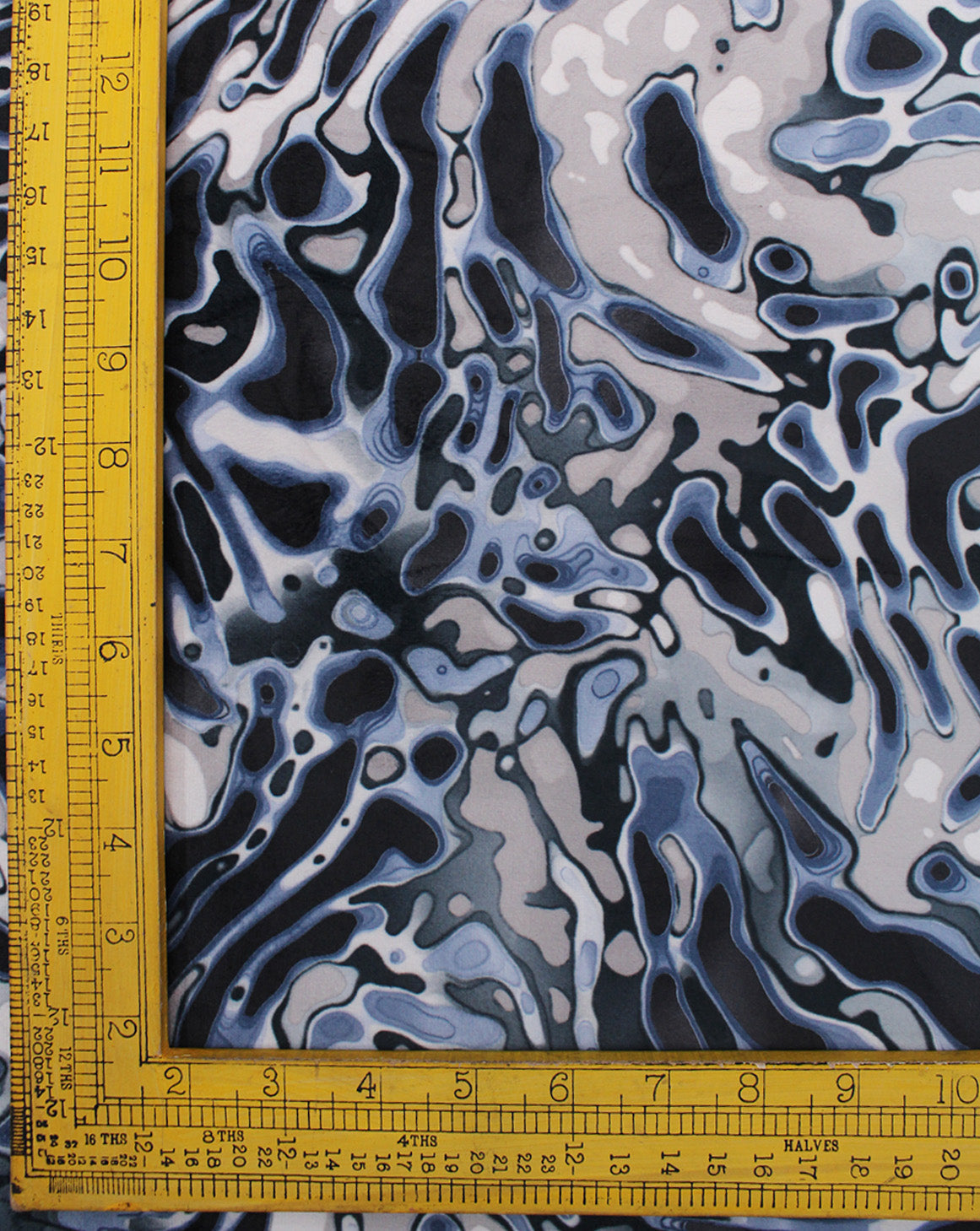Multicolor Abstract Print Velvet Fabric
