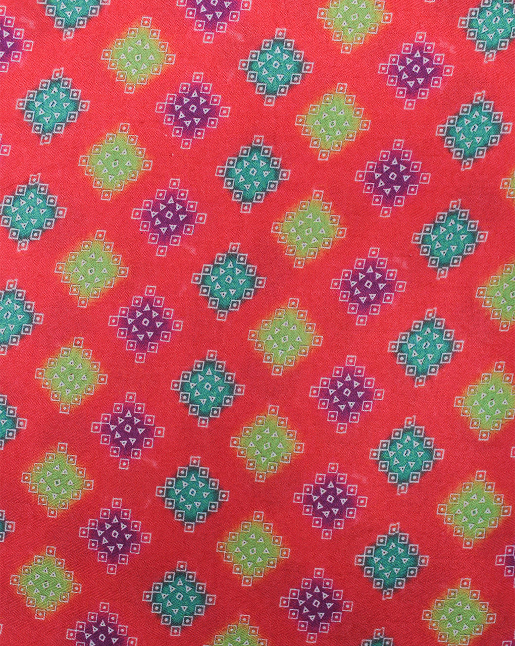 Orange Abstract Design Polyester Printed Fabric