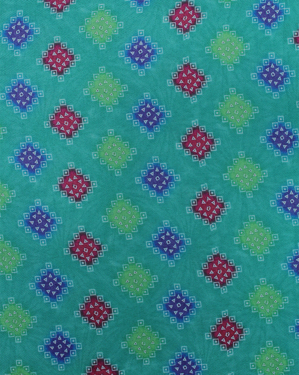 Green Abstract Design Polyester Printed Fabric