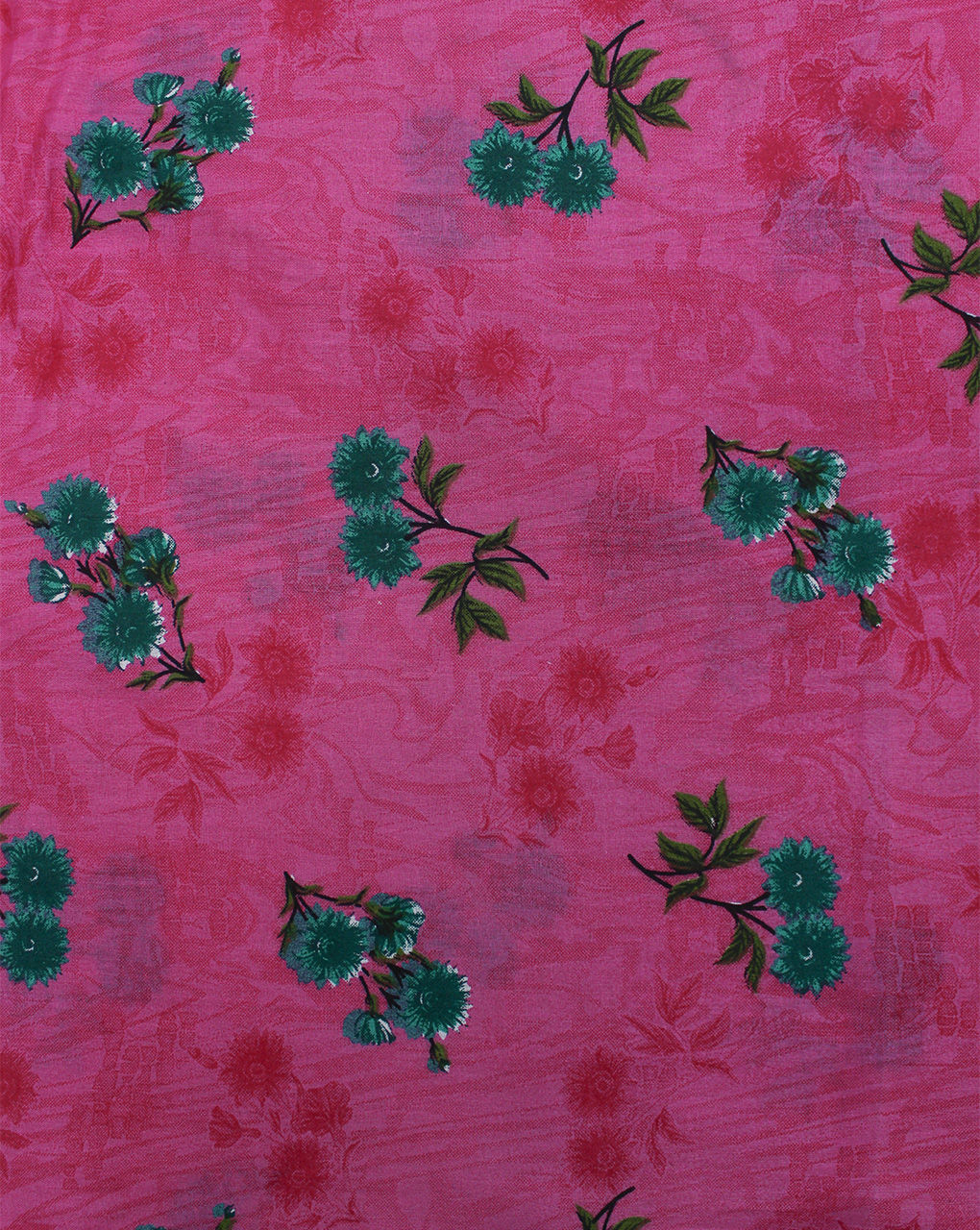 Pink Floral Design Cotton Printed Fabric