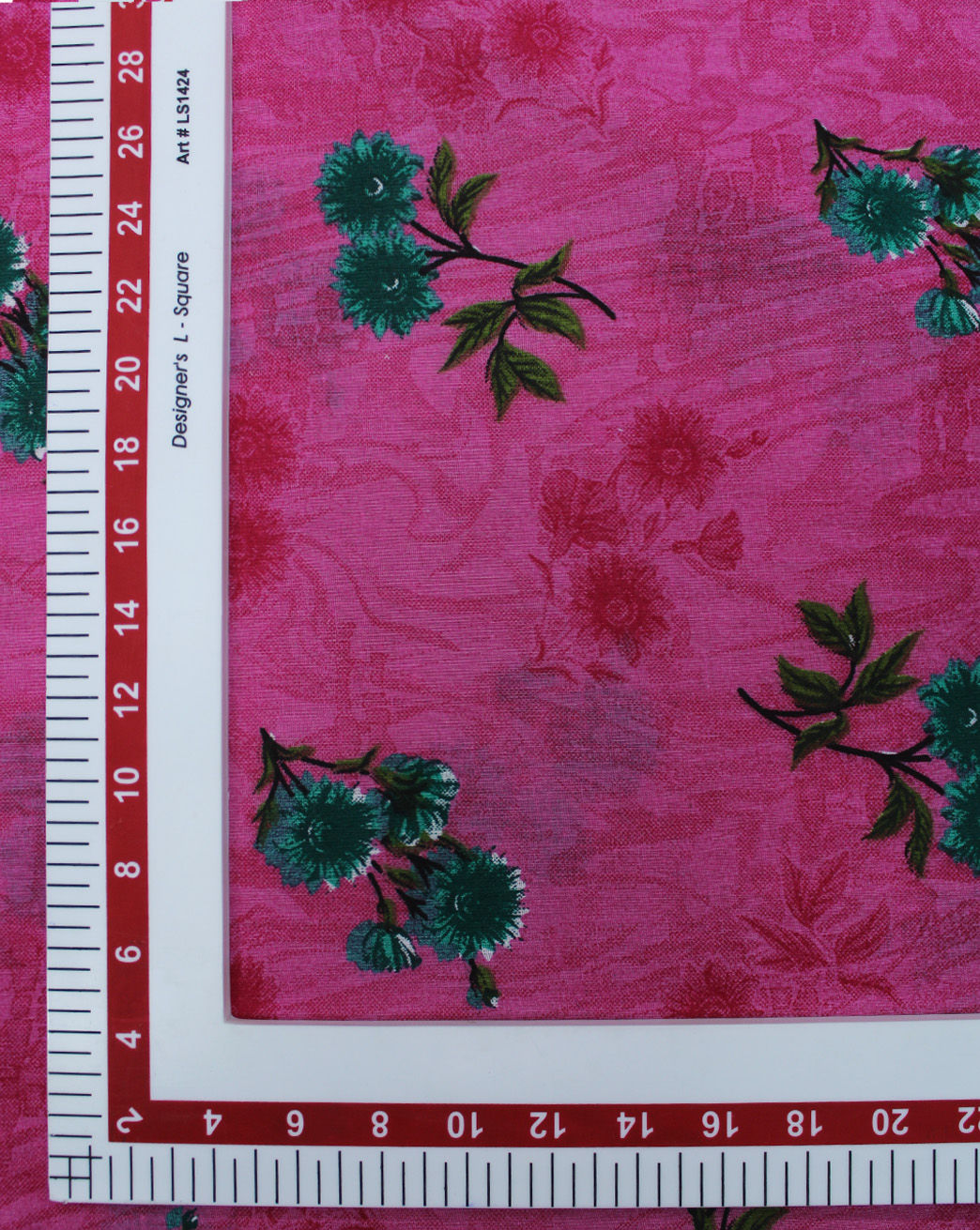 Pink Floral Design Cotton Printed Fabric