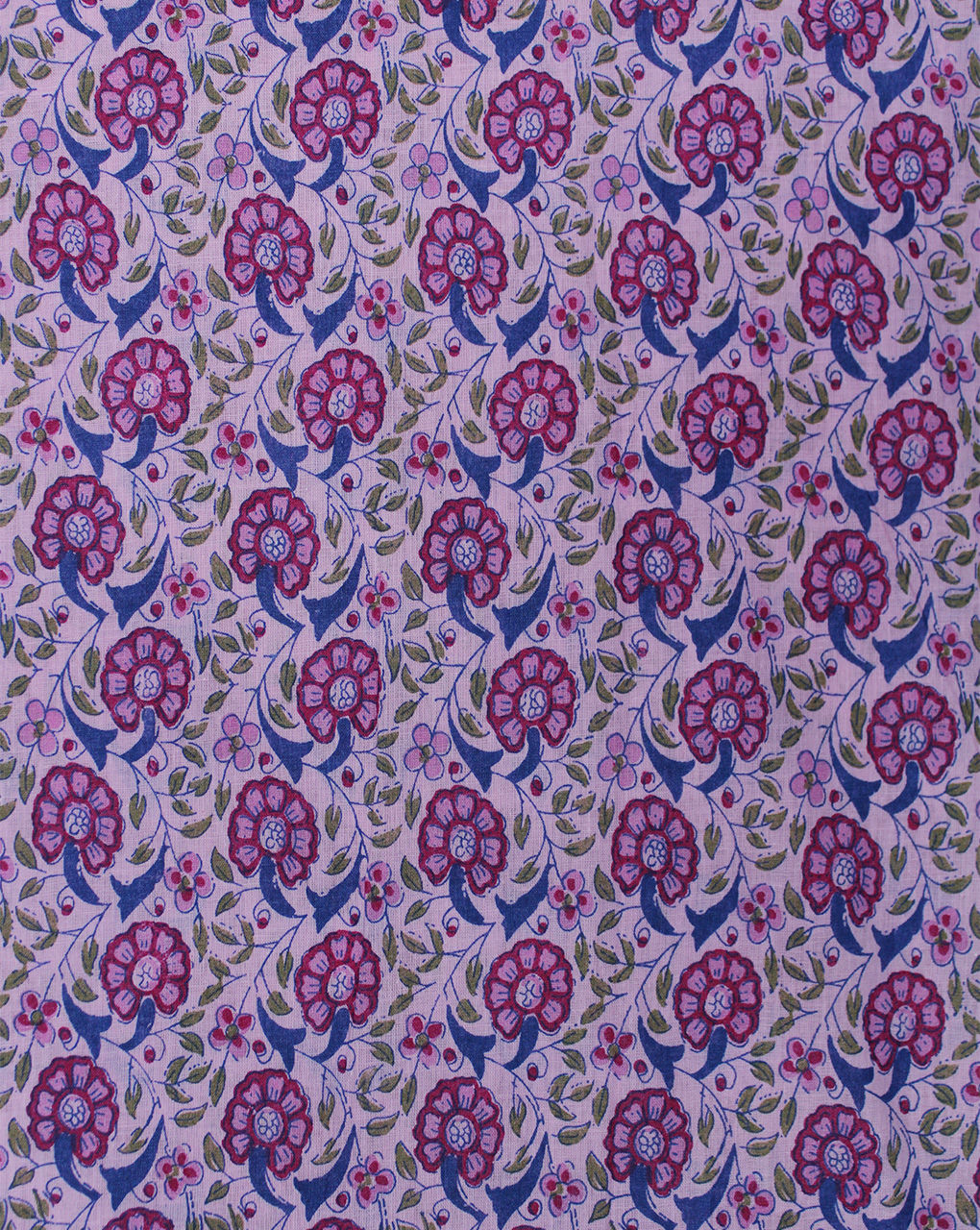 Light Pink Floral Design Cotton Printed Fabric