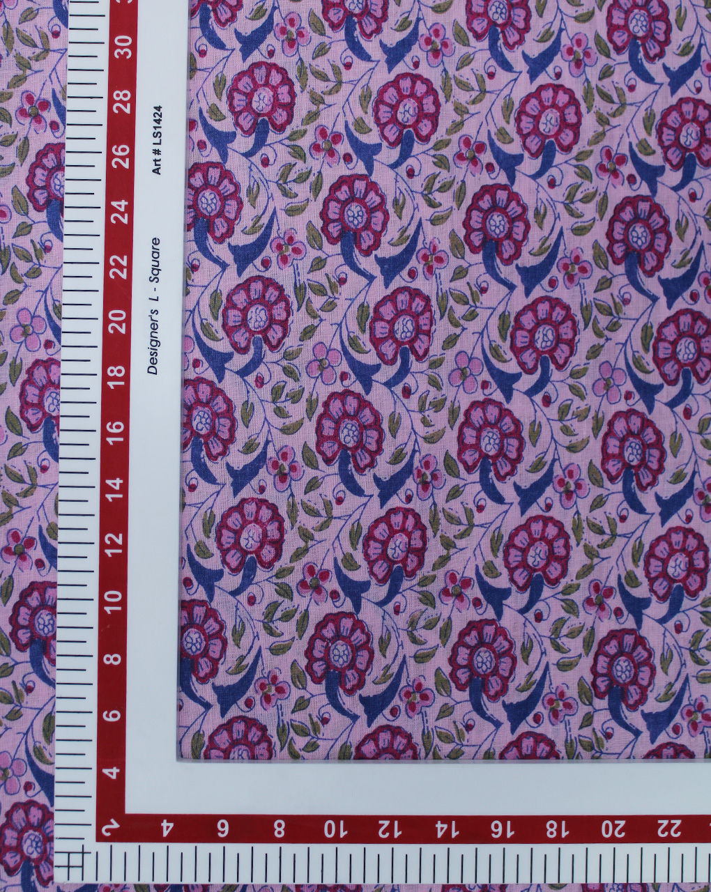 Light Pink Floral Design Cotton Printed Fabric