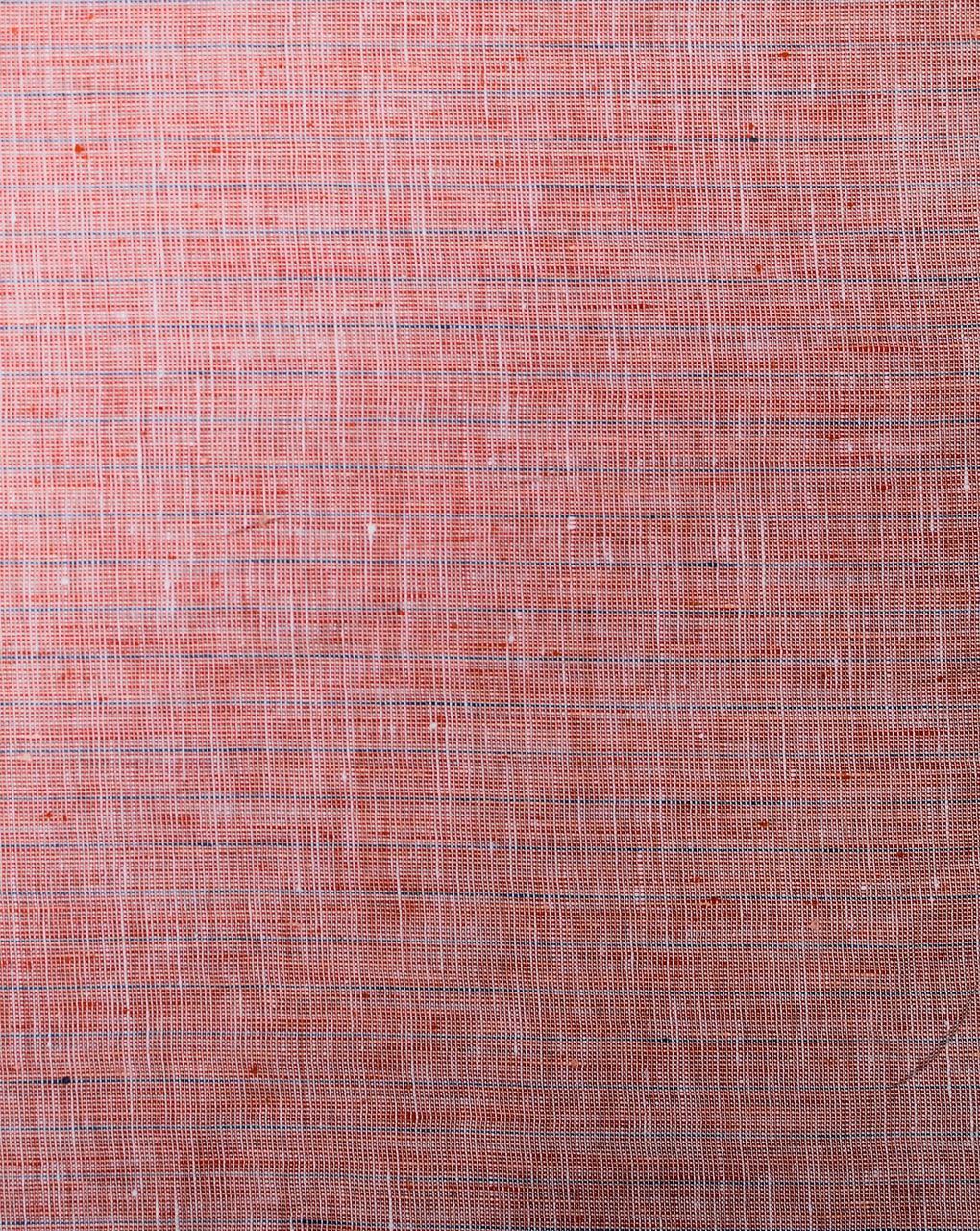 Orange Strips Design Yarn Dyed Linen Fabric