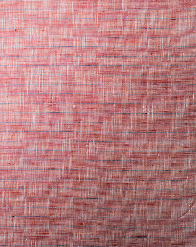 Orange Strips Design Yarn Dyed Linen Fabric