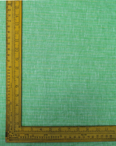 Light Green Strips Design Yarn Dyed Linen Fabric