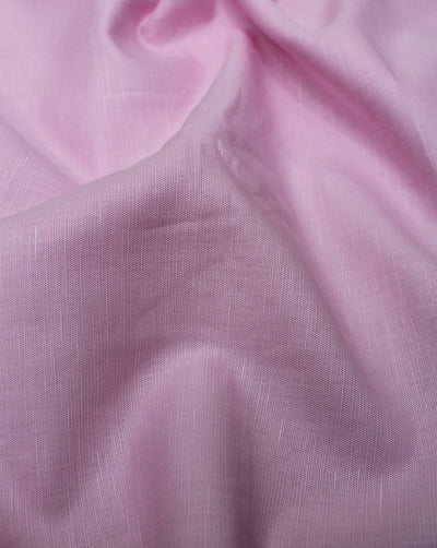 Baby Pink Plain Dyed Cotton Linen Shirting Fabric