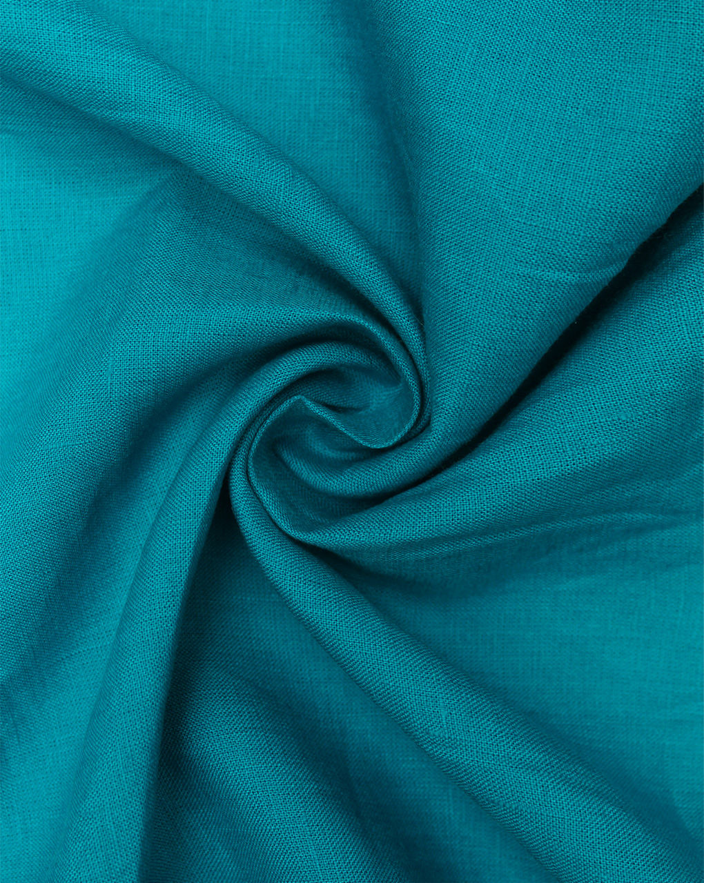 Turquoise Blue Plain Dyed Linen Shirting Fabric