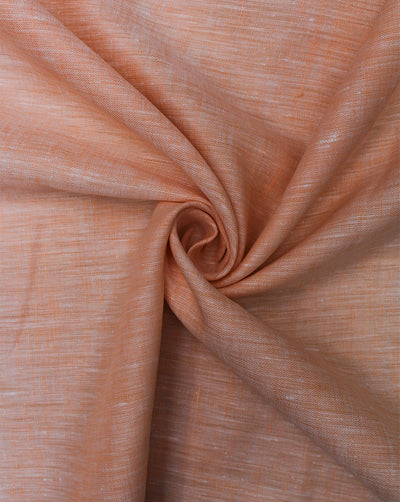 Candy Orange Plain Yarn Dyed Linen Fabric