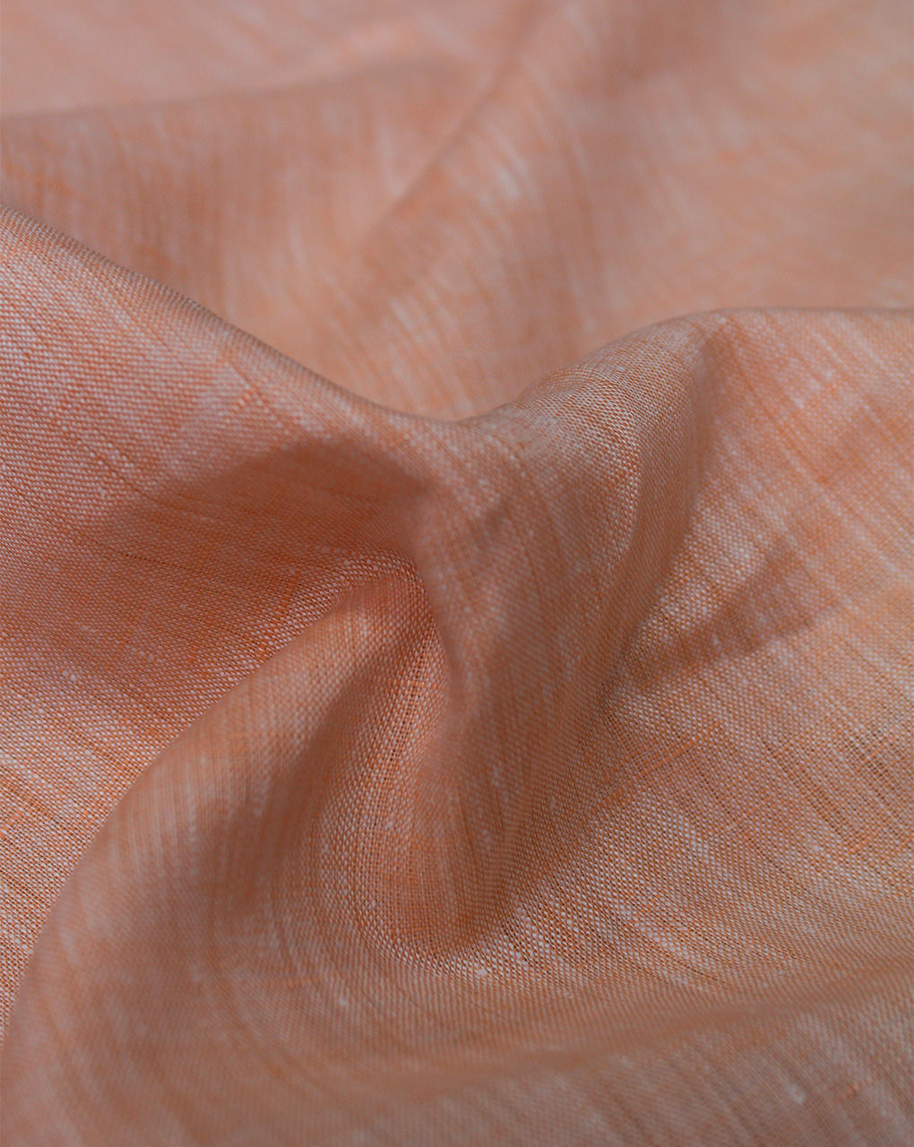 Candy Orange Plain Yarn Dyed Linen Fabric