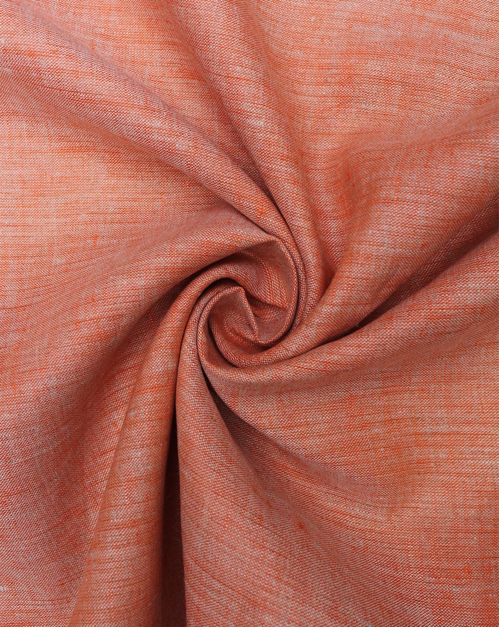 Orange Plain Yarn Dyed Linen Fabric
